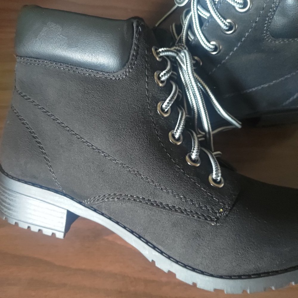 Chic Lace Up Ankle Boots Black